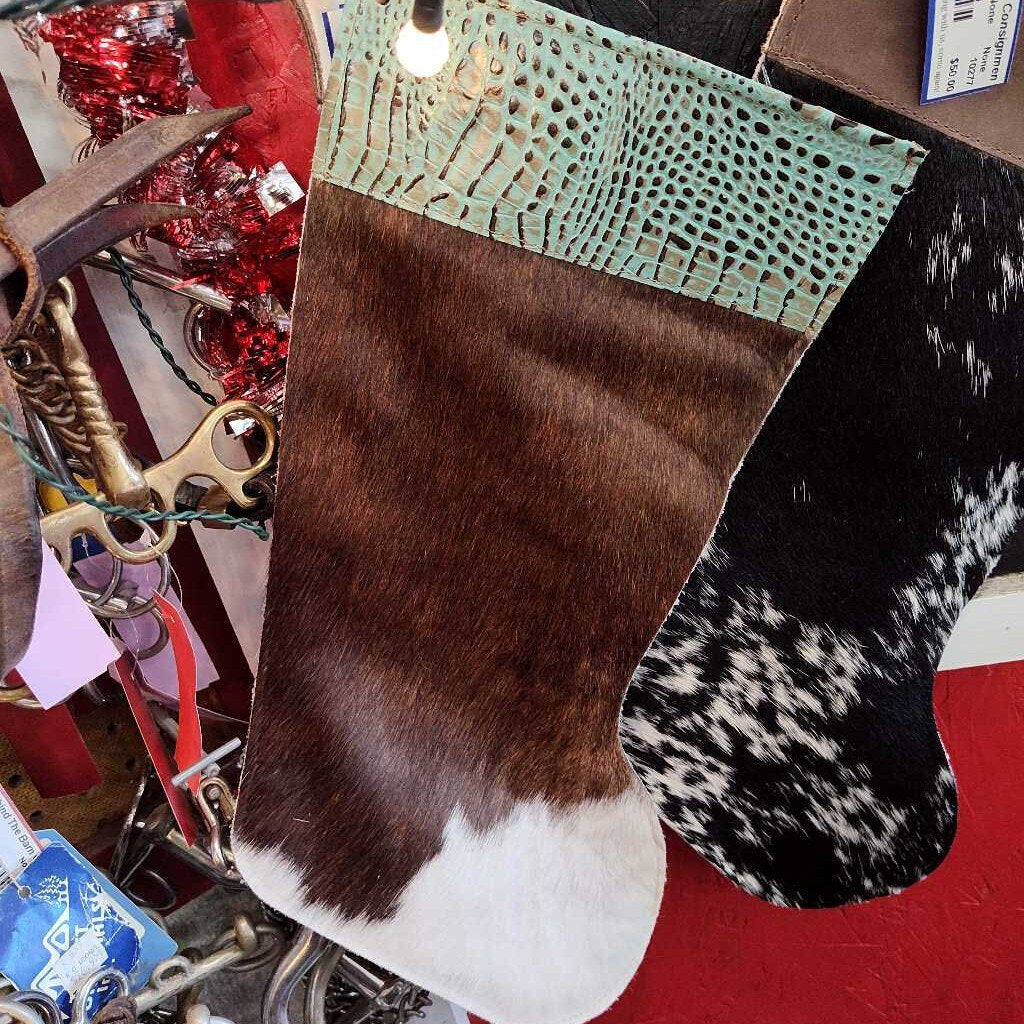 Christmas Stock Cowhide Stocking
