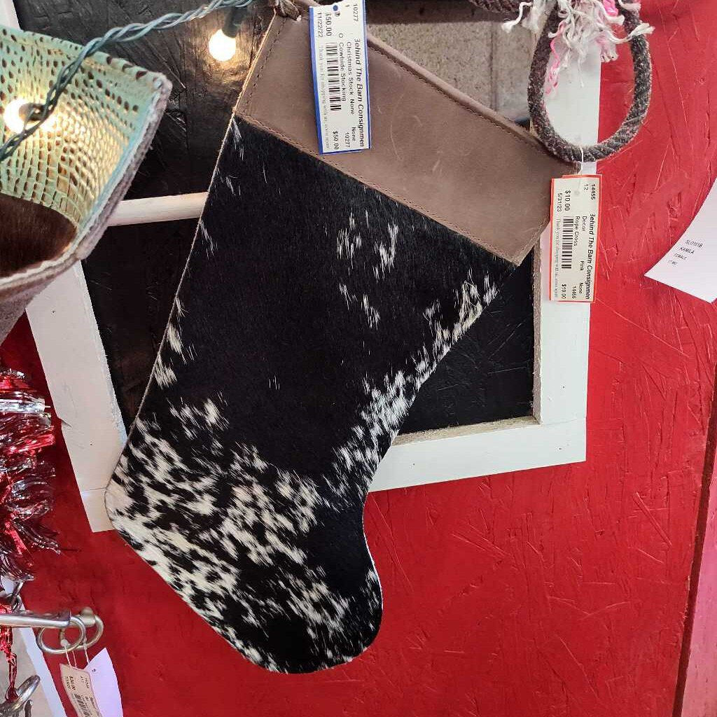 Christmas Stock Cowhide Stocking
