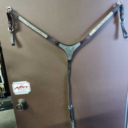 Western Breast collar with silver