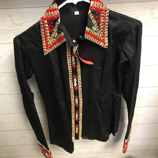 Show shirt- Red/ gold gems- Adult