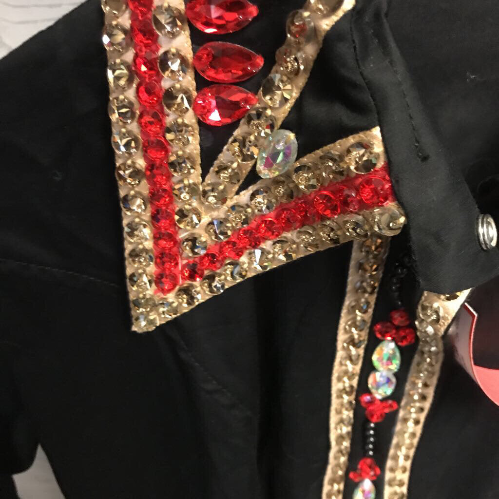 Show shirt- Red/ gold gems- Adult