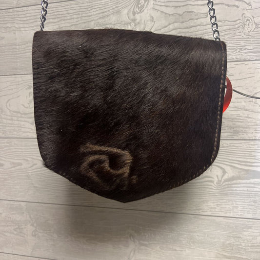 Cow hide cross body purse