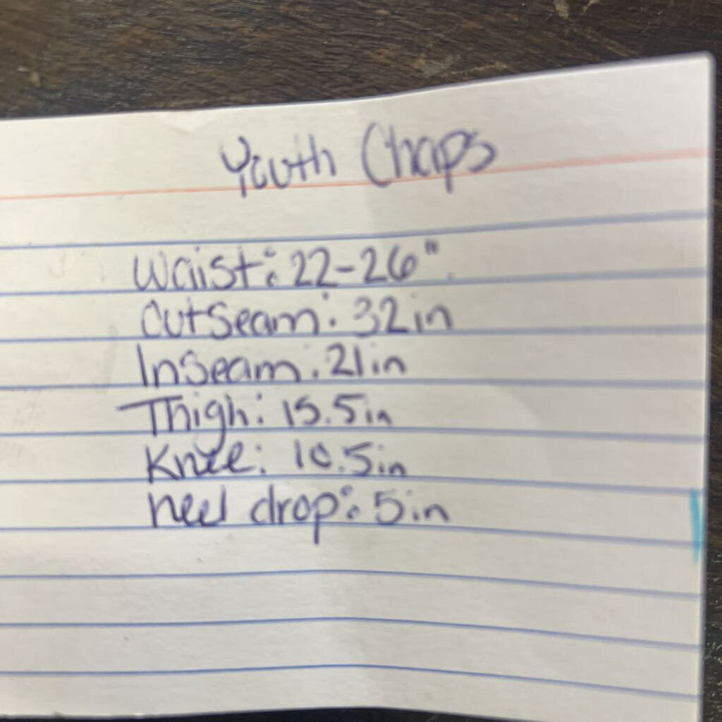 Smooth leather- youth chaps