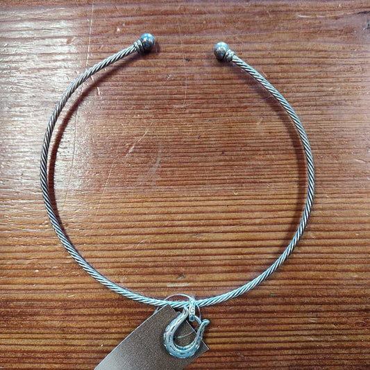 Silver horseshoe necklace