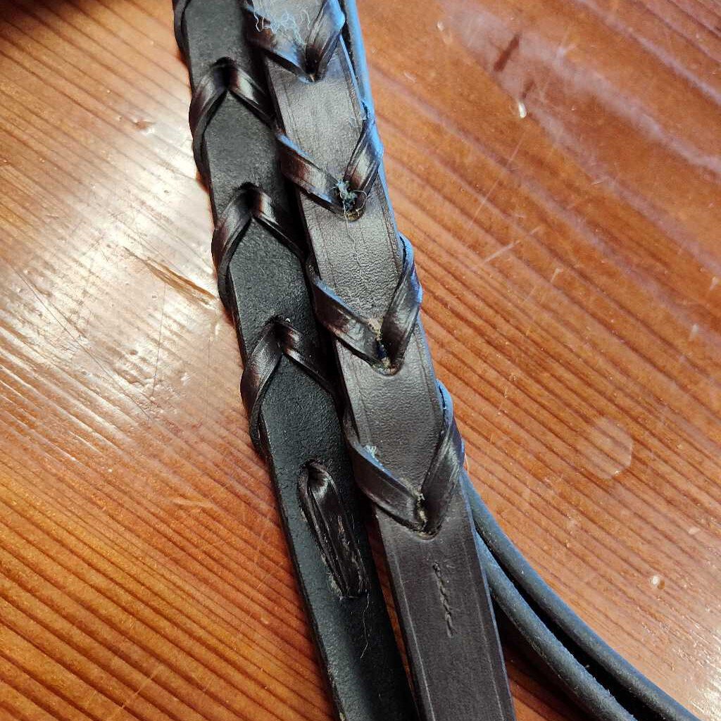 Braided english reins