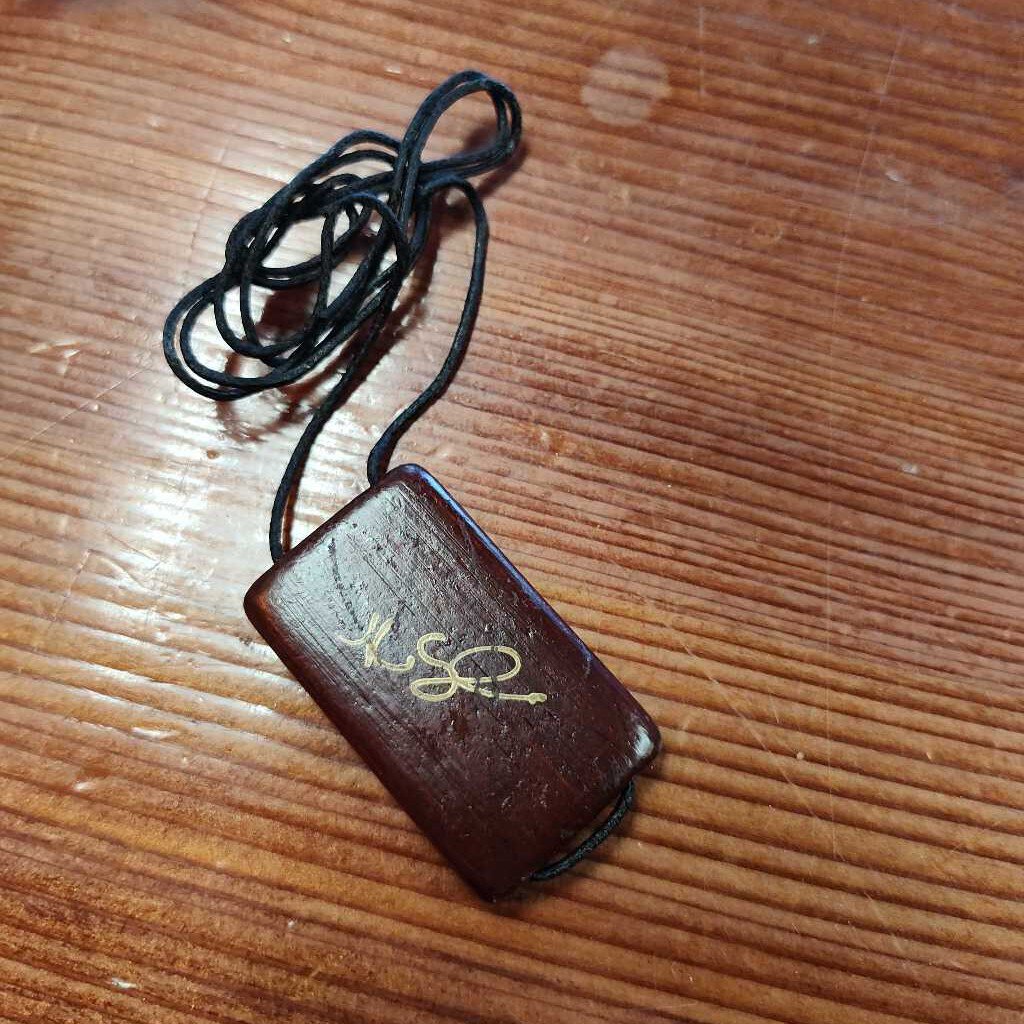 Necklace- Wooden with kid and horse