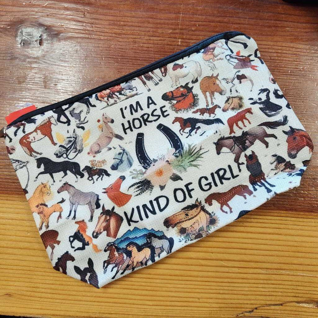 Zipper pouch"im a horse kinda girl"