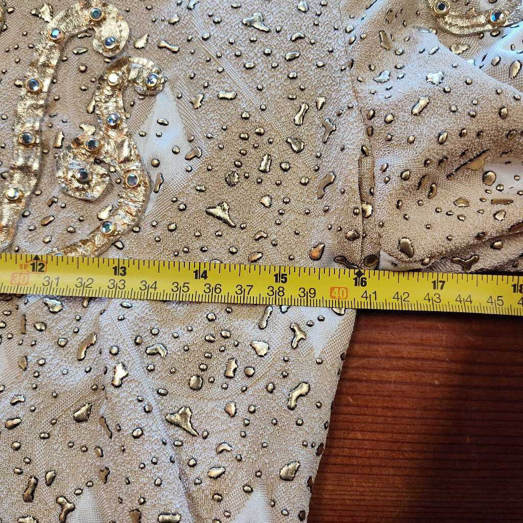 Back zip gold