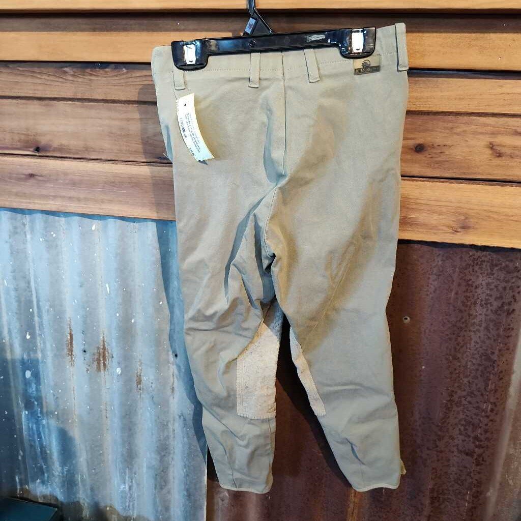 Side zip- knee patch breeches