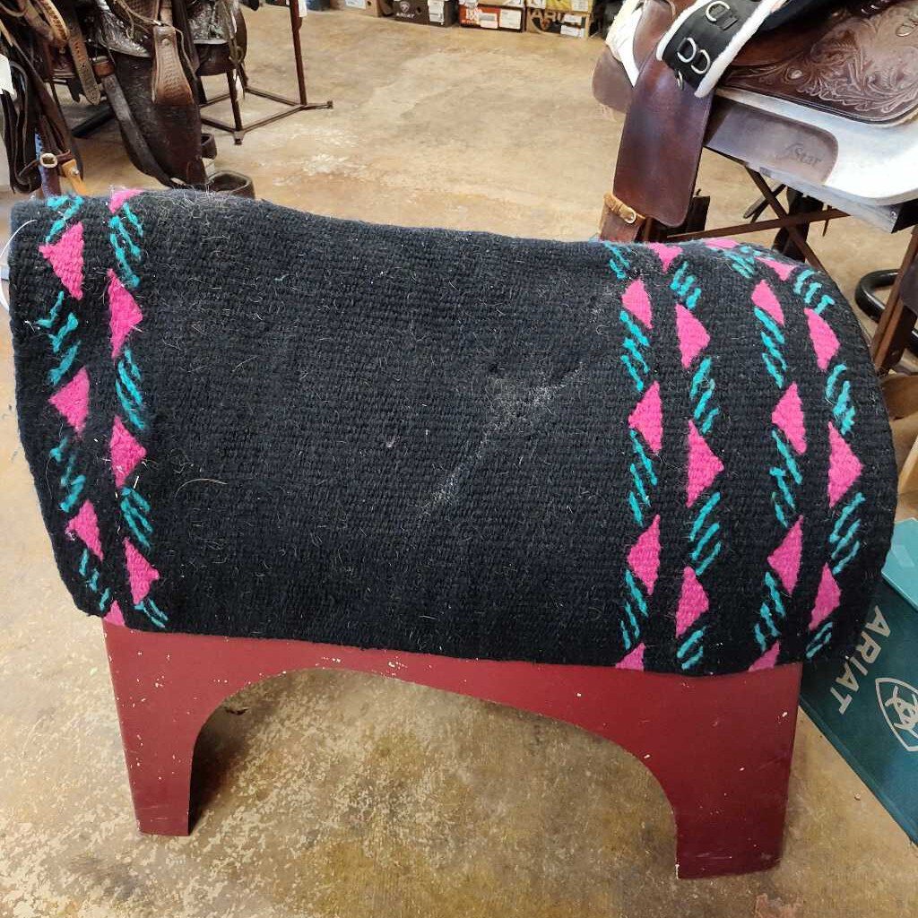 black base with pink/ teal