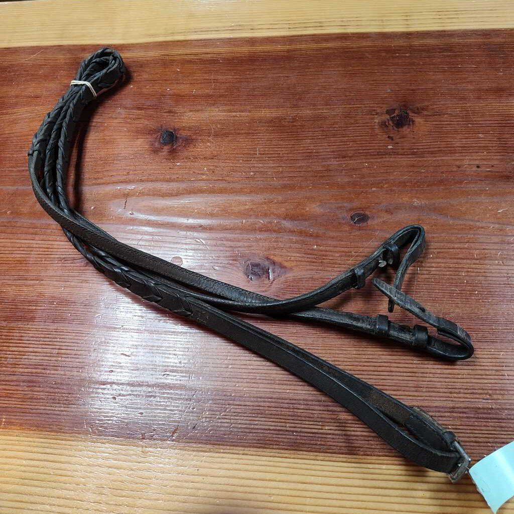 Braided english reins