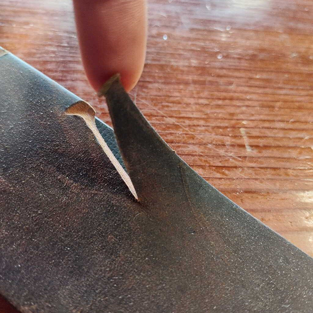 Knife sharpening leather