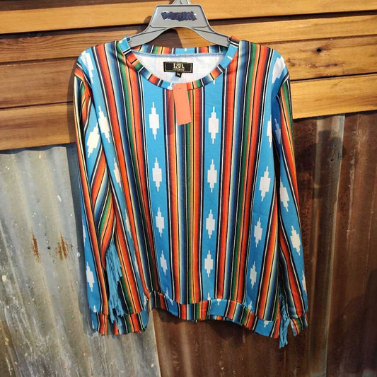 Thin sweatshirt/ fringe- ladies