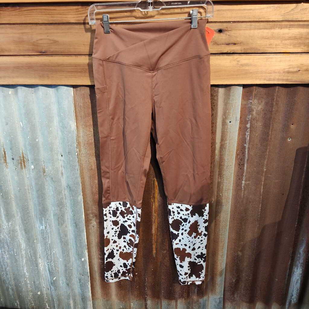 Cow print leggings