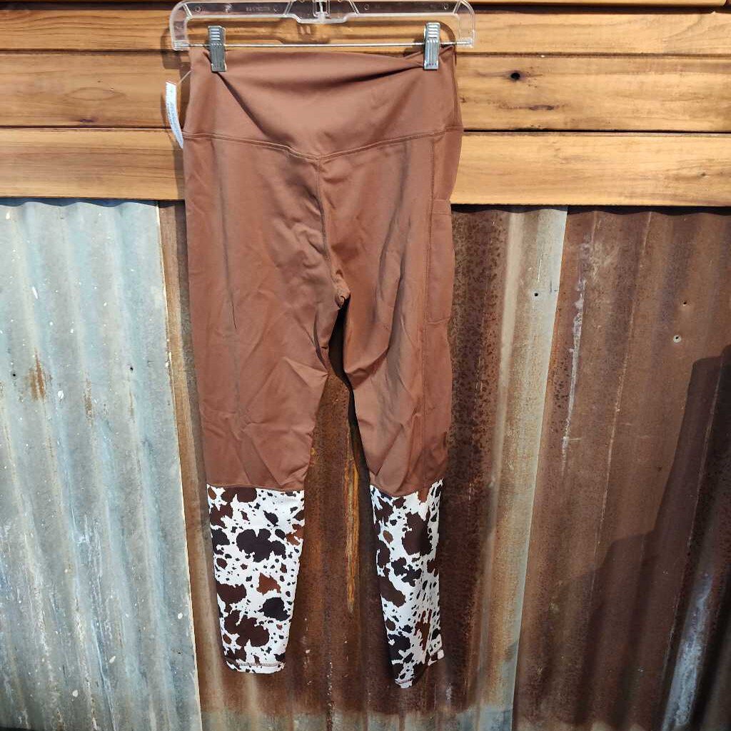 Cow print leggings