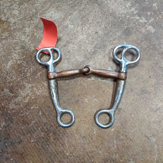 Tom thumb style bit with copper mouth