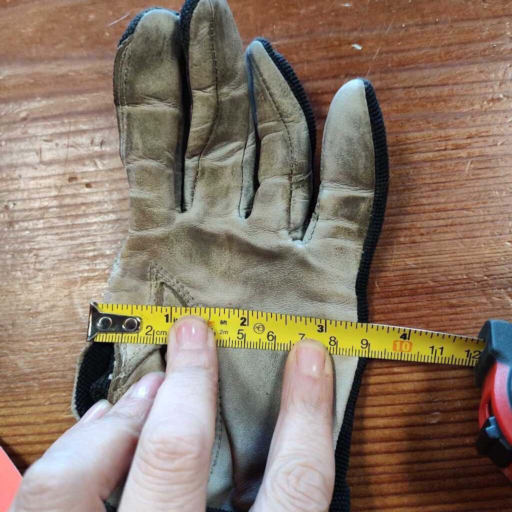 leather grips and fabric top