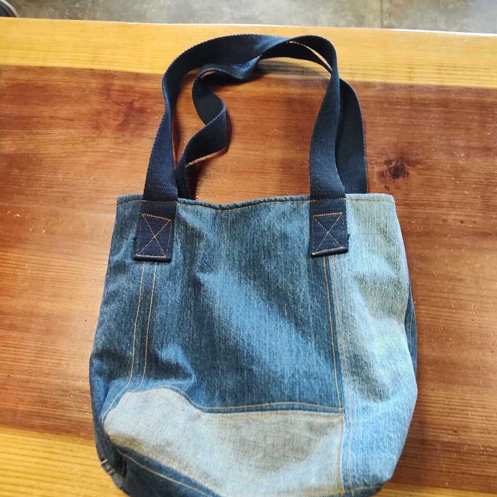 Denium Purse with flower lining
