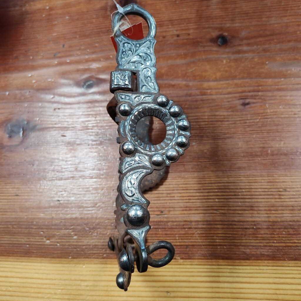 Western show bit-Blue Silver on antiqued steel