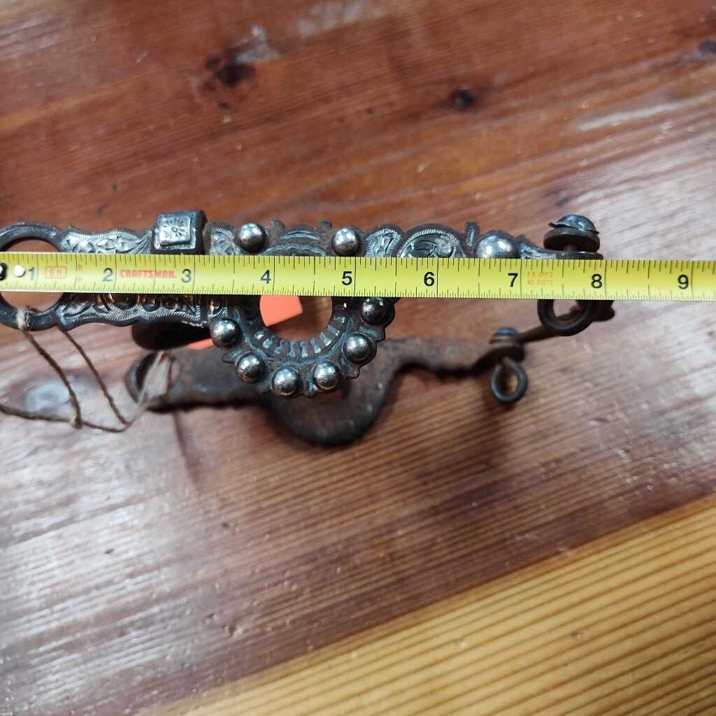 Western show bit-Blue Silver on antiqued steel