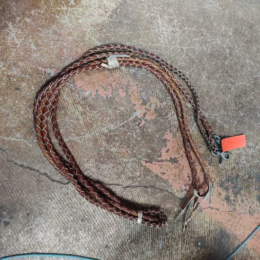 Leather braded reins