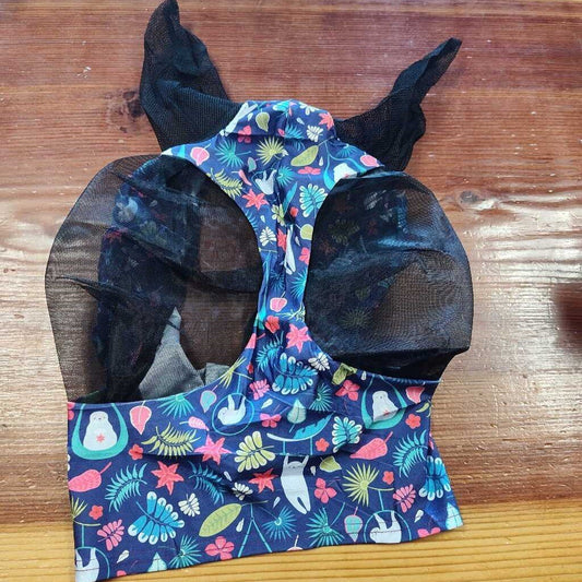 Lycra pull on fly mask with ears