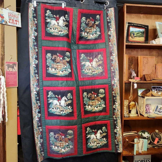 Fox Hunt theme blanket/ quilt