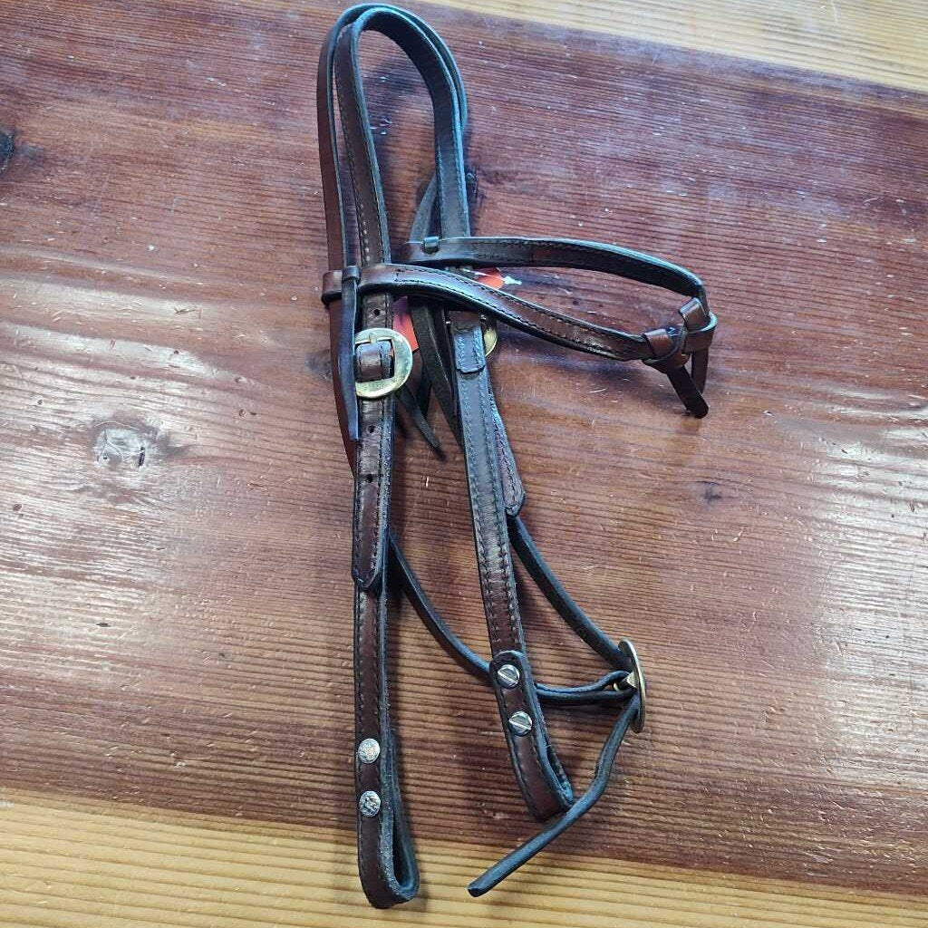 Leather knotted browband