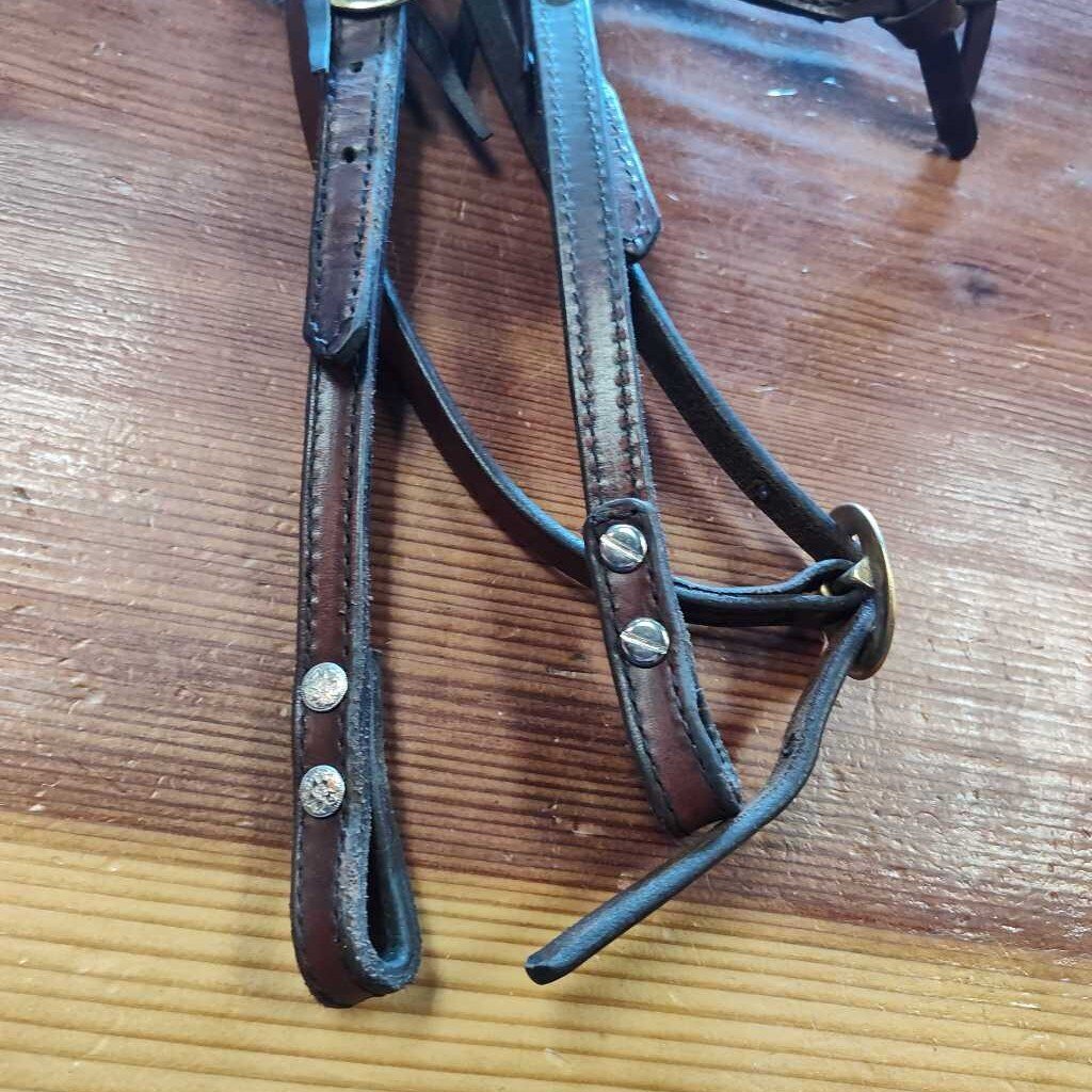 Leather knotted browband