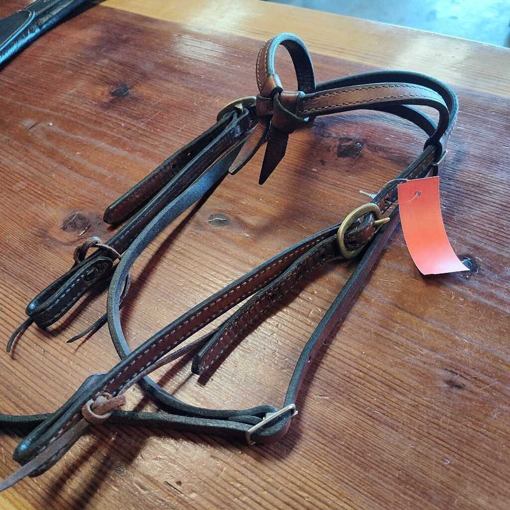 Leather knotted browband