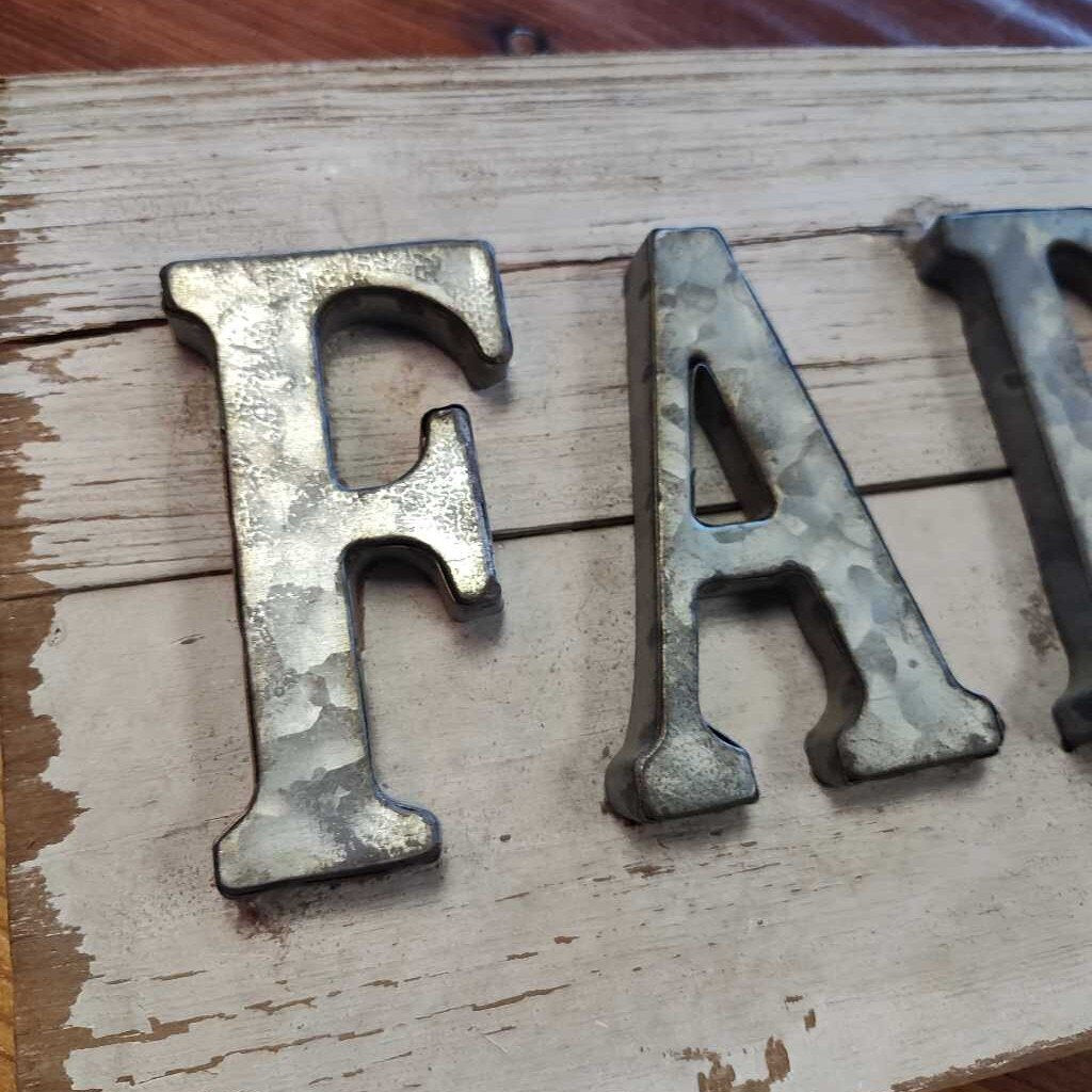 Wood and tin " Farm Charm"
