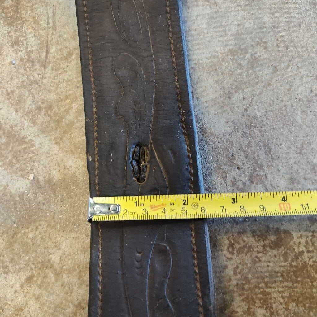 Leather back cinch