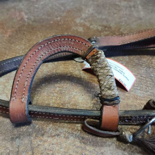 horse hair and rawhinde leather single ear
