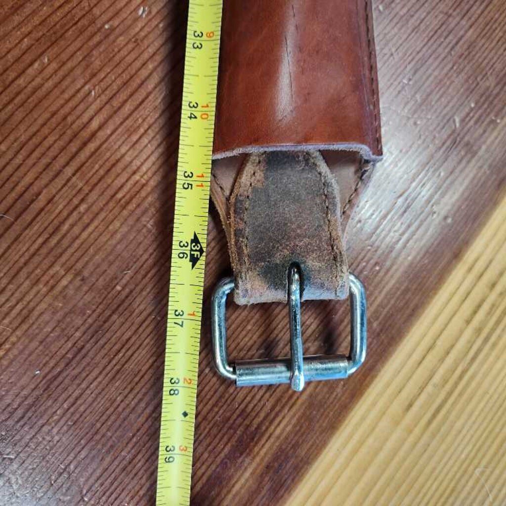 Leather back cinch