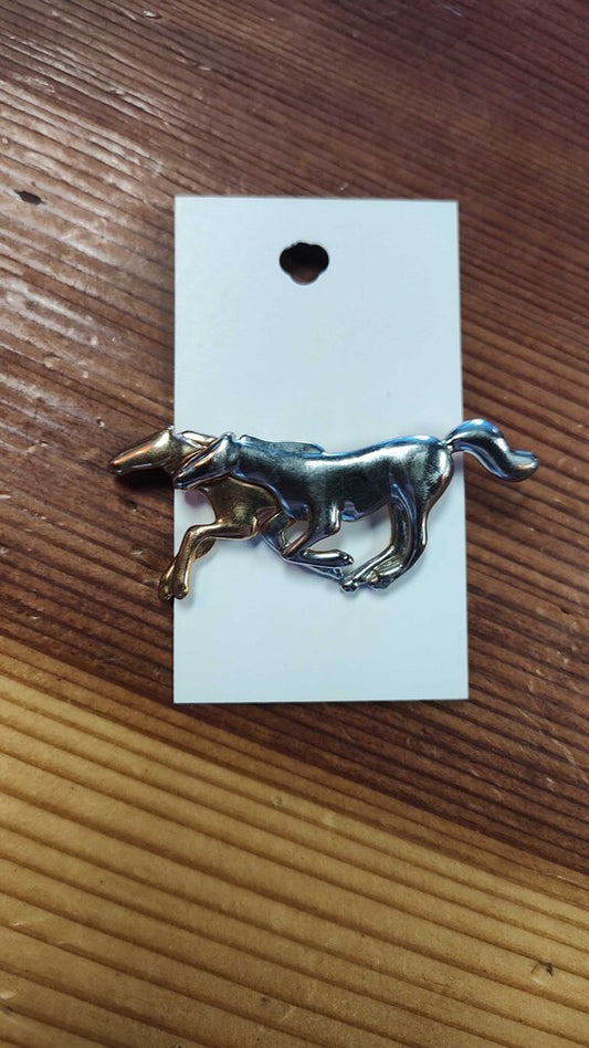 Stock pin- silver and gold color