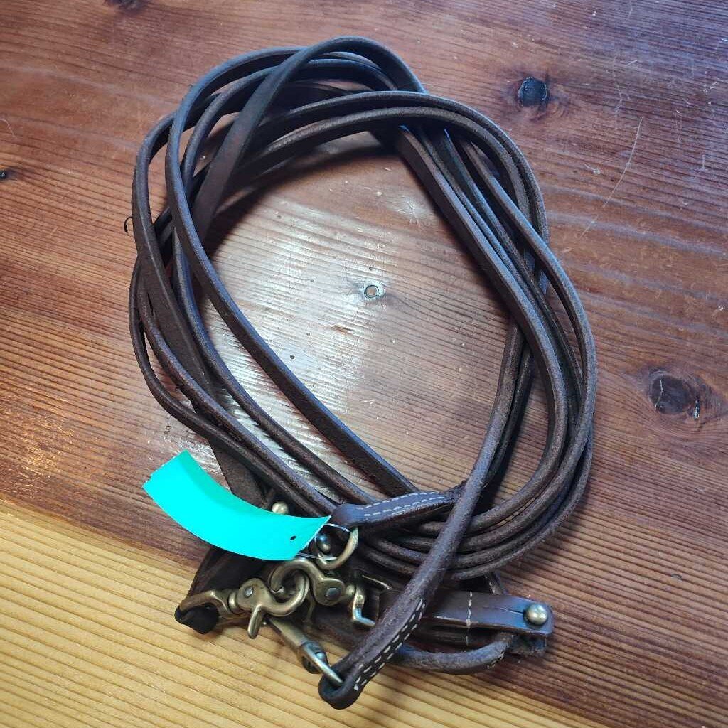Leather draw reins