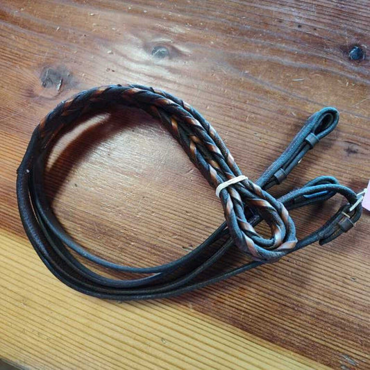 Braided english reins