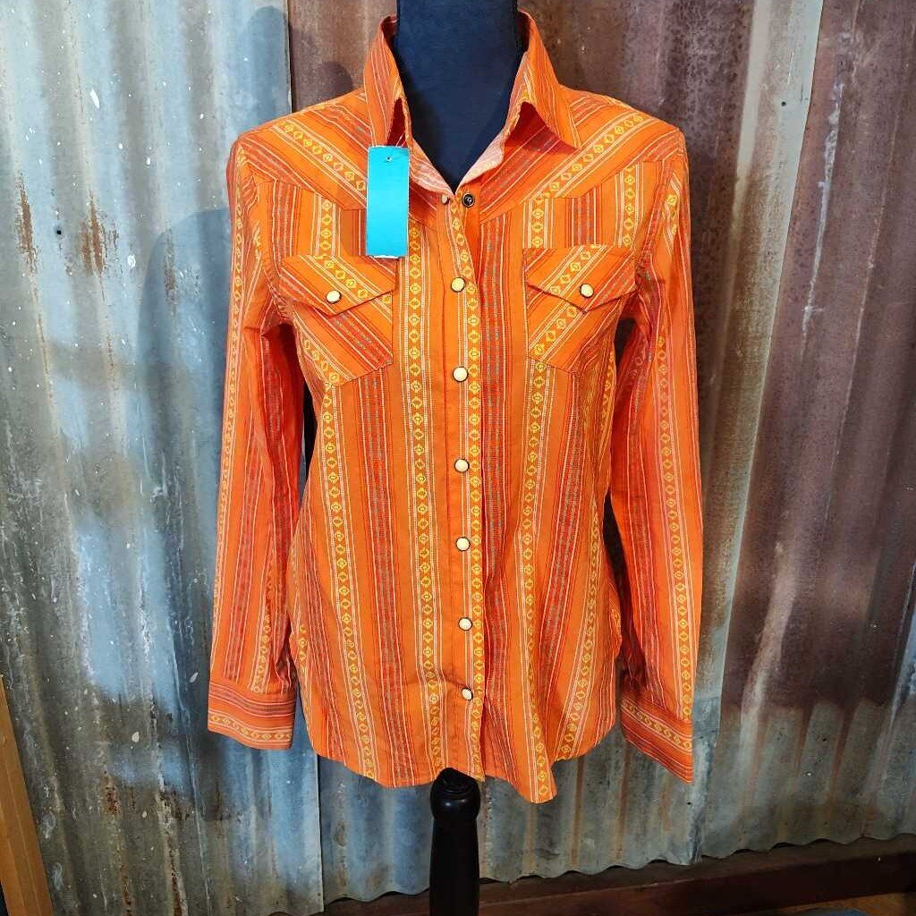 Long sleeve snap front- ladies