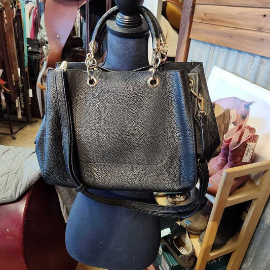 Pebble leather purse