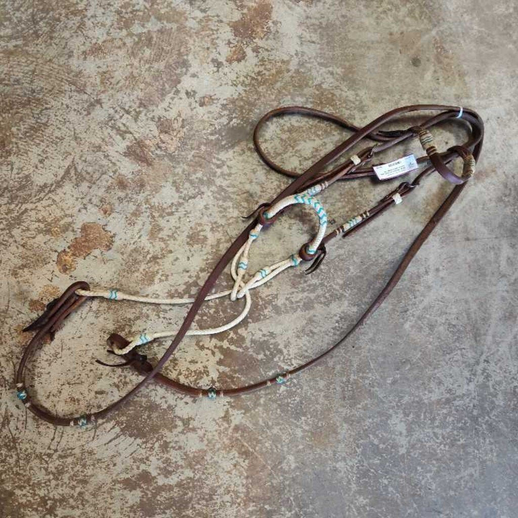 leather bitless bridle- set