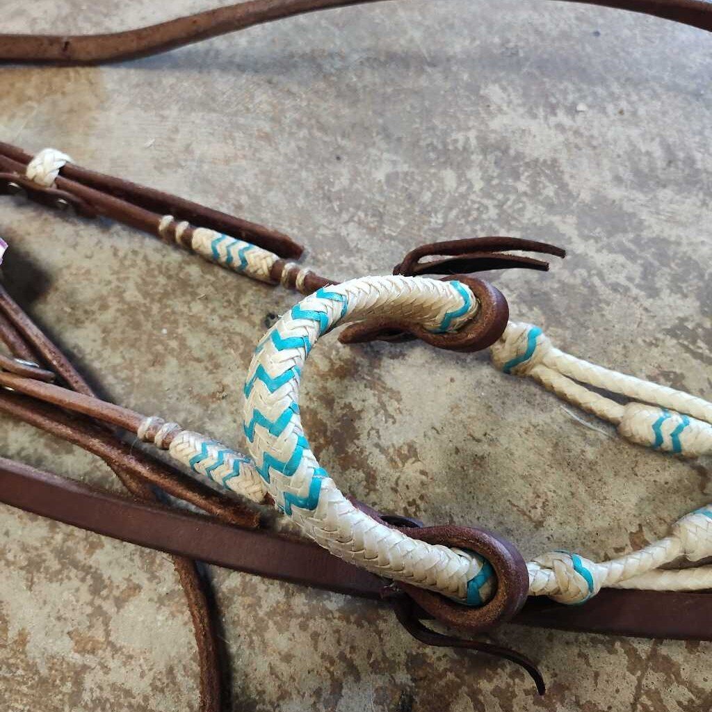 leather bitless bridle- set