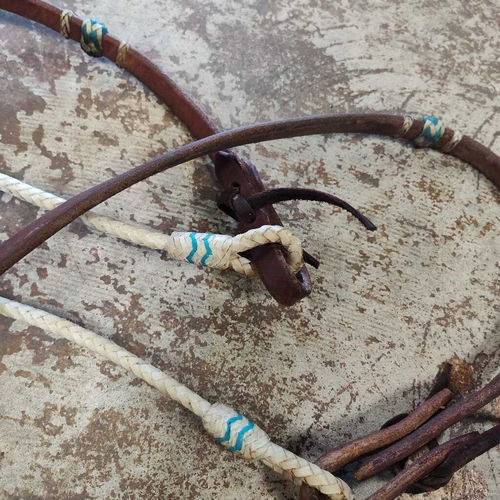 leather bitless bridle- set