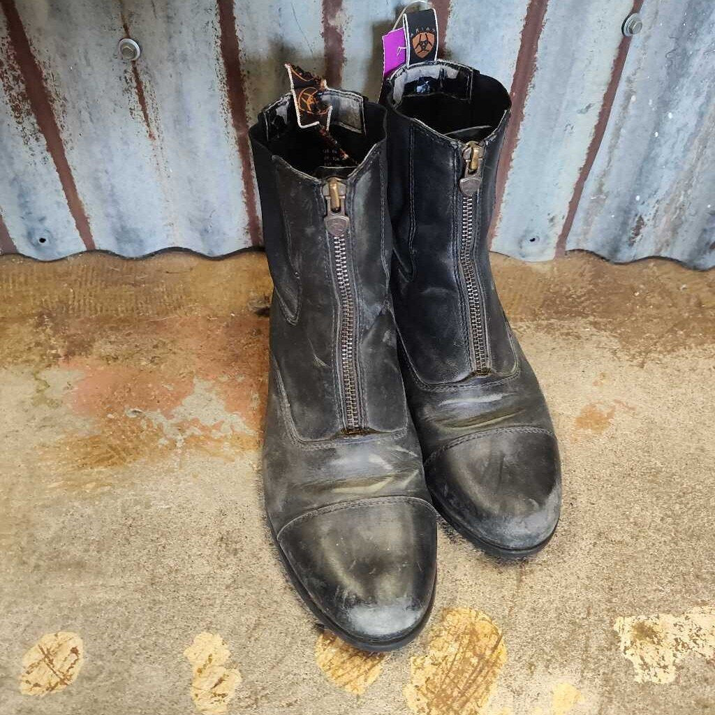 front zip paddock boots