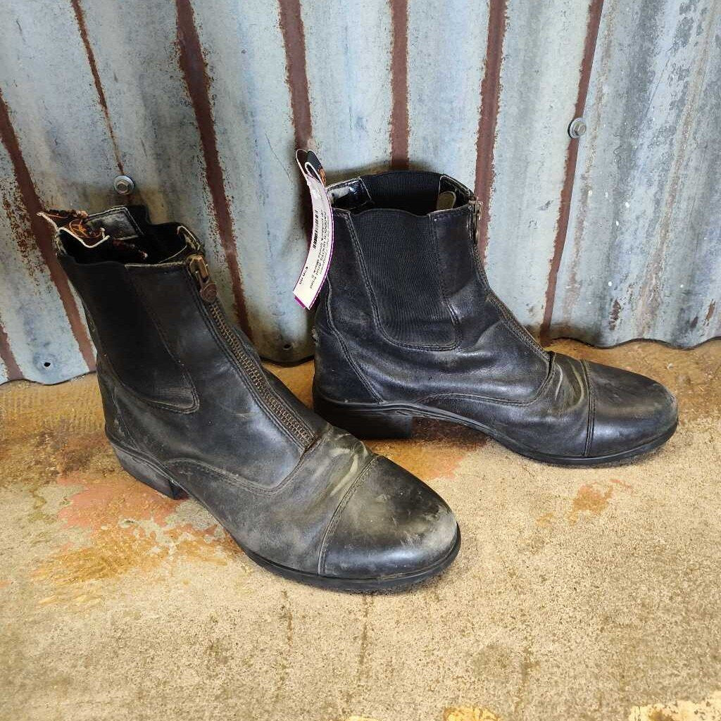 front zip paddock boots