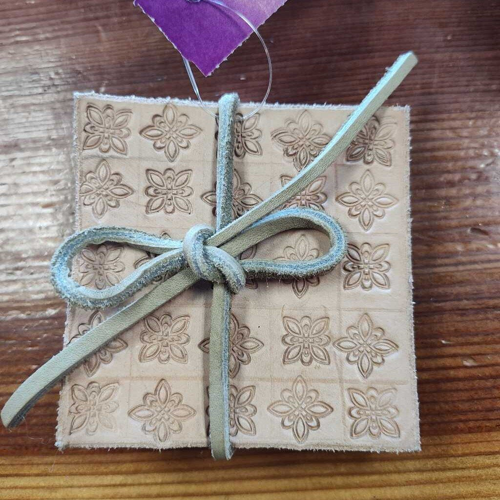 Leather coasters (set of 4)