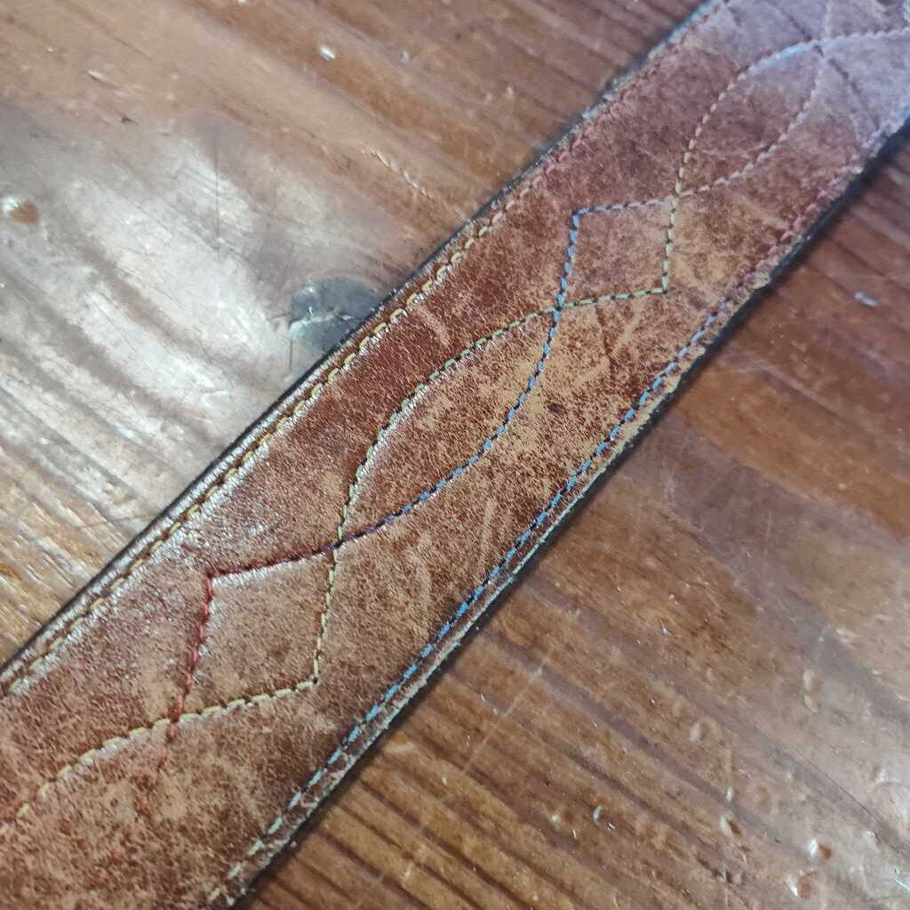 Leather Fancy stitch- rainbow stitching