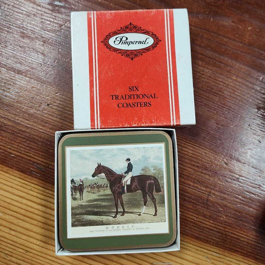 (6) coasters (english hroses)