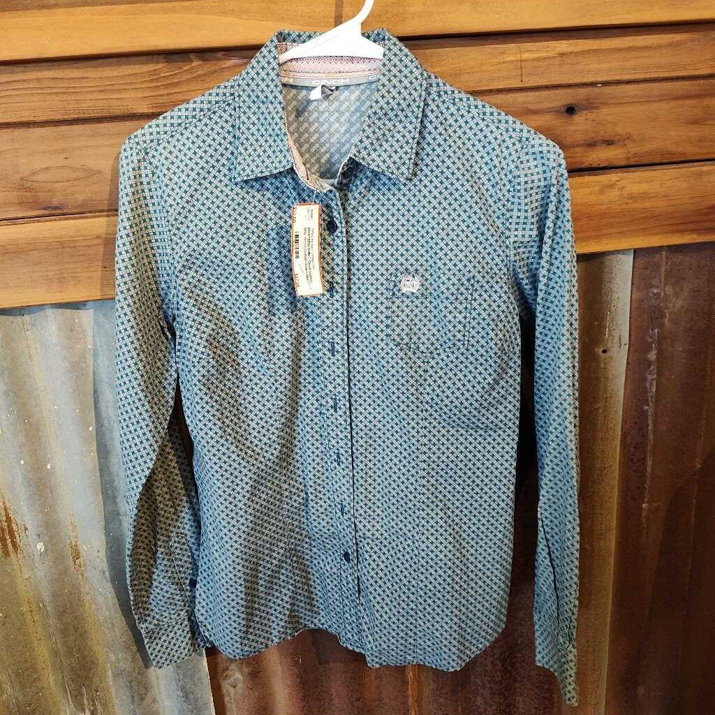 ladies-long sleeve button down