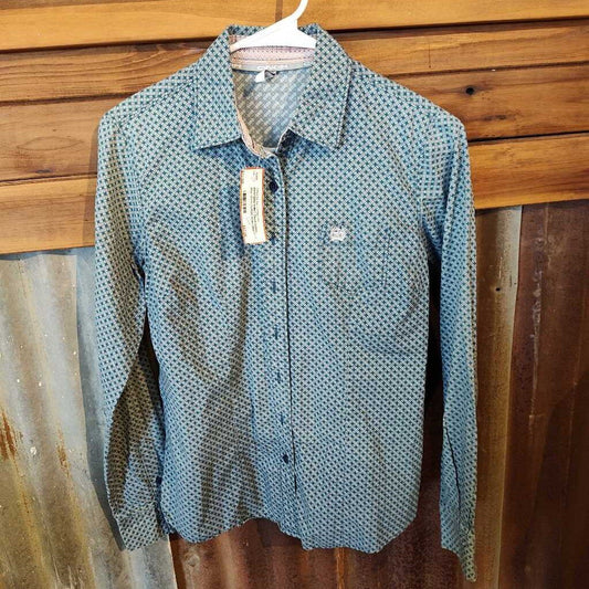 ladies-long sleeve button down
