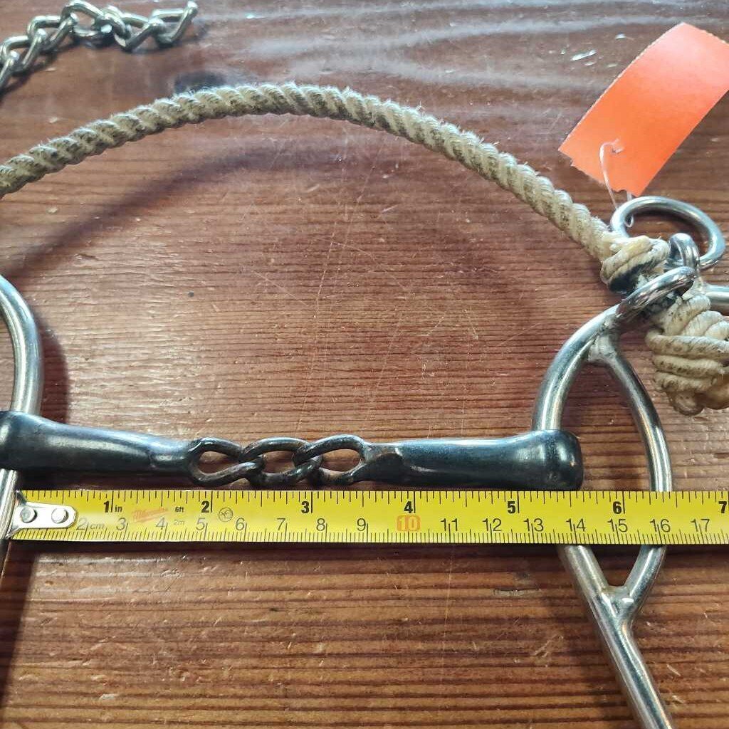 Rope nose combo bit with gag and chain